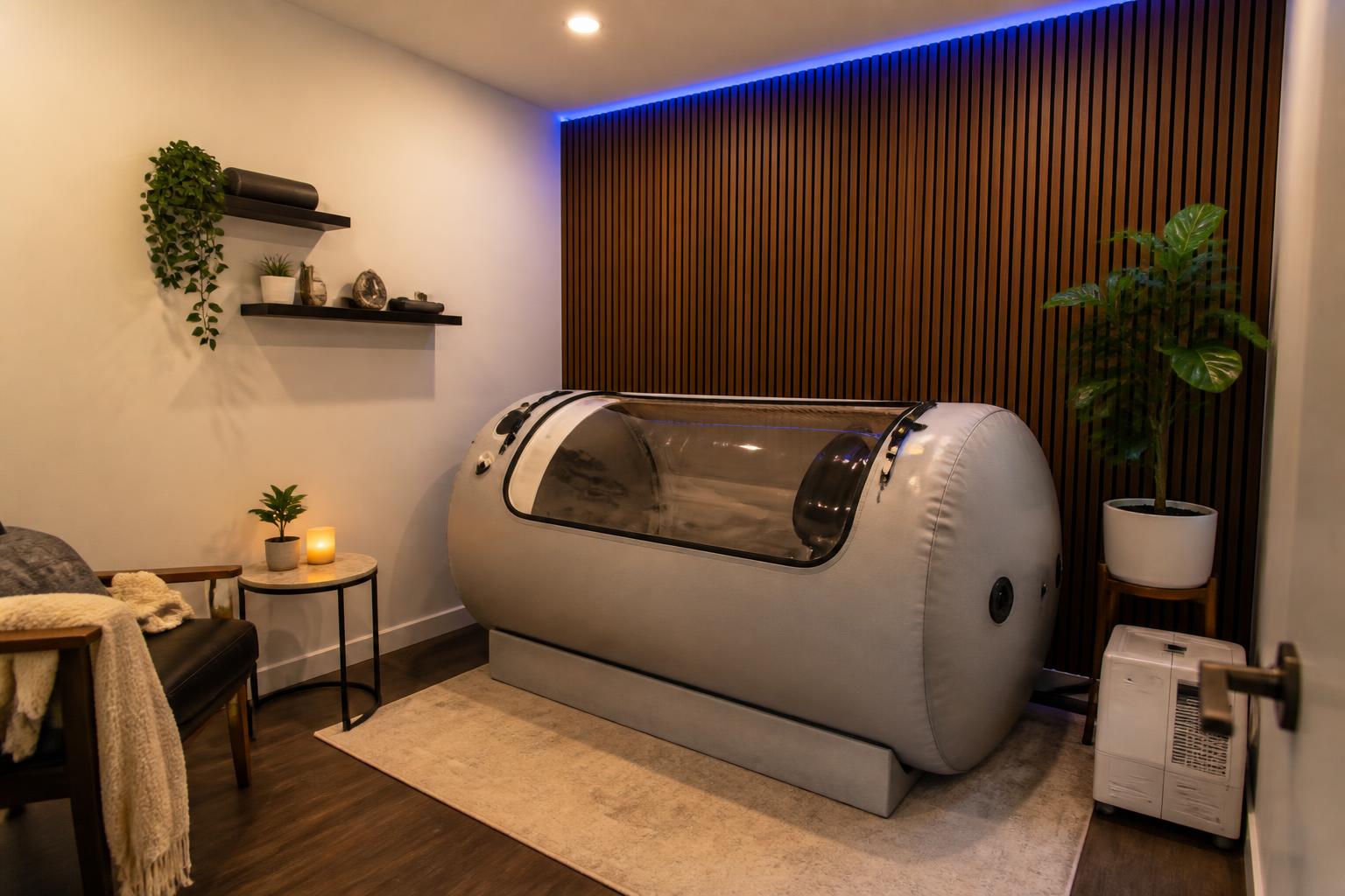 Hyperbaric oxygen chamber at Hyped Hyperbaric in San Diego